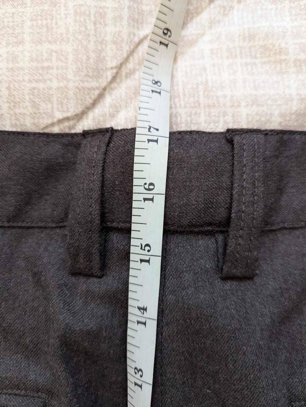 Alex Mill Jeremy Pleated Trouser In Wool Flannel Chocolate 35 x 32